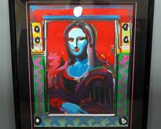 Peter Max (German-American, 1937 - ), "Mona Lisa", Limited Edition Serigraph #33, 1991, Signed Framed And Matted, With COA