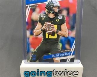 2020 Panini Prestige 266 JUSTIN HERBERT Chargers ROOKIE Football Card