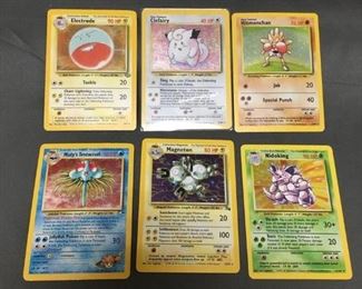 6 Count Lot of Vintage Wizards of the Coast POKEMON HOLOFOIL RARE CARDS from Collection WOW