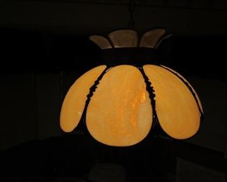 Stained glass hanging fixture