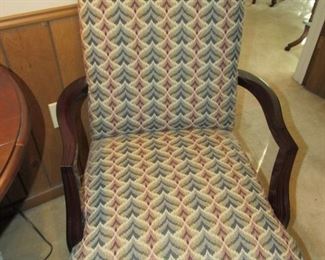 One of two parlor chairs