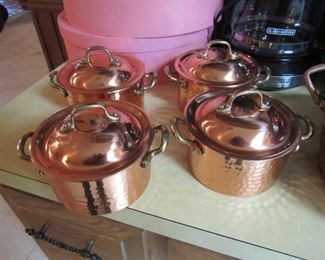 Copper pots