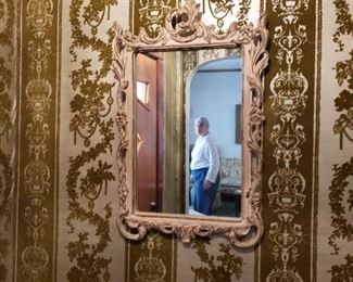 Vintage Syroco Wood Ornate French Provincial Resin Mirror 26"H x 15.75"W $65