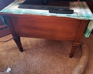 Vintage Solid wood end table 27"W x 21"D x 21"H $150 