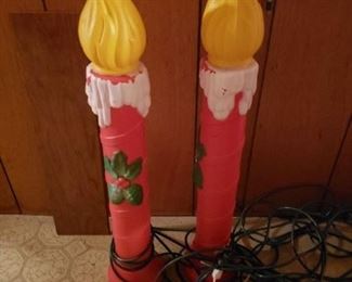 (2) Vintage Blow mold Candlesticks $50 for pair 
