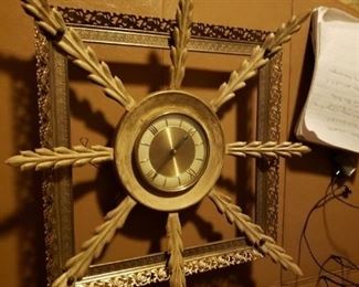 Vintage MCM Starburst Style Battery Operated Clock Made in Germany $175
