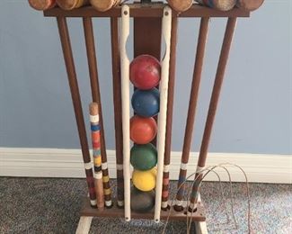 Vintage croquet set