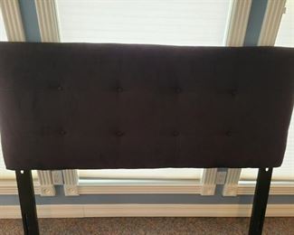 Black velvet headboard = full size