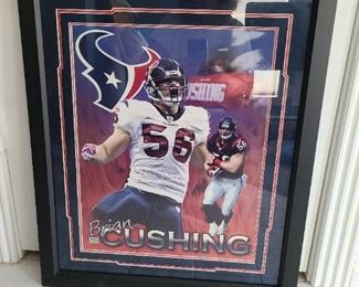 Authentic autographed Brian Cushing art