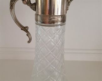 Sterling top lead bottom fancy pitcher