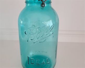 Huge turquoise Ball jar
Bicentennial 
Made in USA