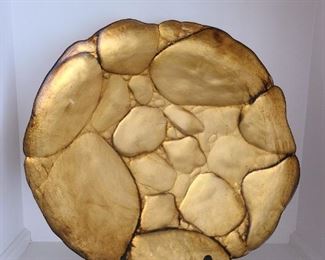 Gold rock formation platter 