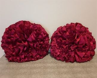 Pier One rose silk pillows