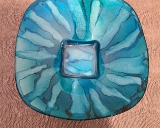 Blue glazed bowl