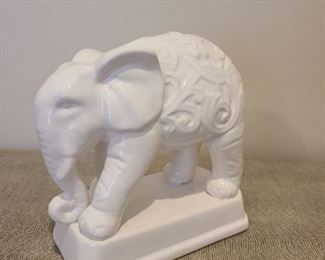 Cermanic elephant on attached stand