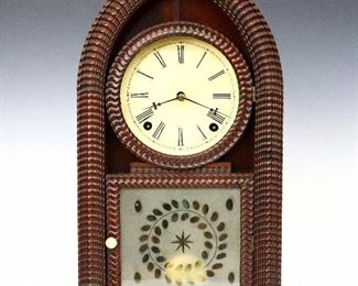 J C Brown Ripple Front Beehive Shelf Clock
