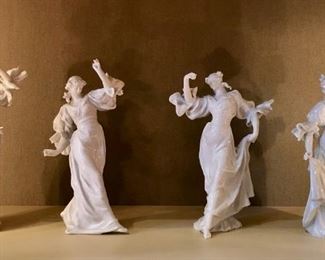Set of Porcelain Blanc de Chine Figures