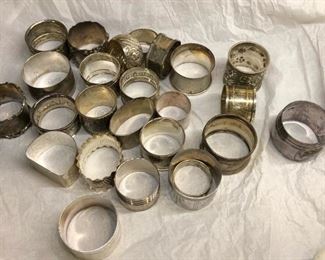 Assorted Sterling and Silver Napkin Rings