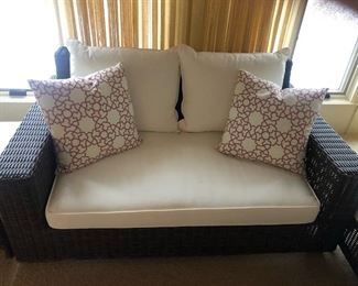 Pottery Barn Outdoor Wicker Sofa Set