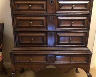 Charles ll Style Oak Chest of Stand