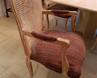 French country cane back chairs
