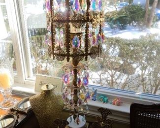 Vintage Crystal Prism Lamp