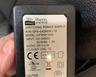 #14 Tranquil ease Raffel system double electric recliner theater love seat with 2 cup holder computer docking plug, flip up storage compartment 66 wide $600.00