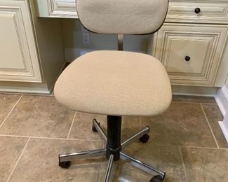 #18 desk chair tan fabric $30.00