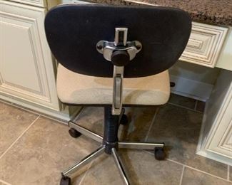 #18 desk chair tan fabric $30.00