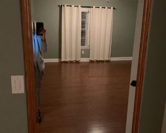 #22 oak bevel mirror with gold trim 34x52 $75.00