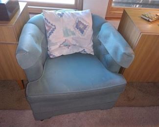 Living Room:  Blue Chair