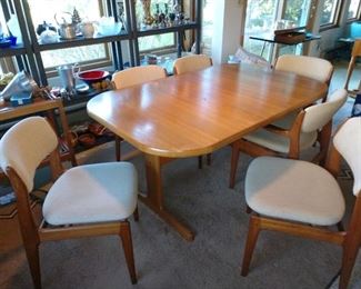 Dining Room/Kitchen:  Great Mid-Century dining table, Teak by Benny Linden Design  Thailand   
