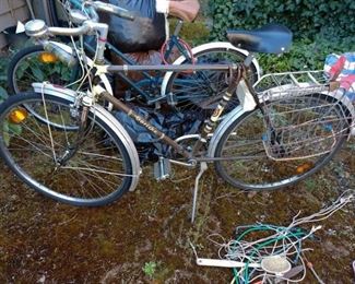 Car Port:  2 Bicycles From Europe.  Robinhood Made in England Woman's (About the 1960s)  Goricke Made in Germany Men's (About the 1960s)
