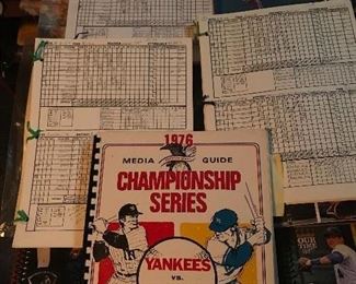 Media Guides 1970's through 2013 and score cards.