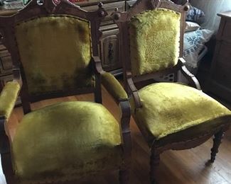 Great Victorian Chairs. Good condition. You can always change them out