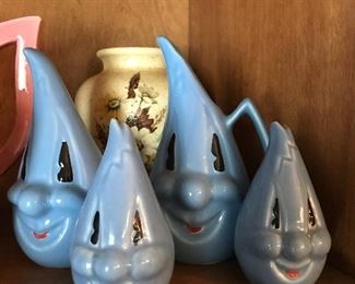 Blue Flame Cas Co, S/B; Creamer and Sugar or vase Vintage