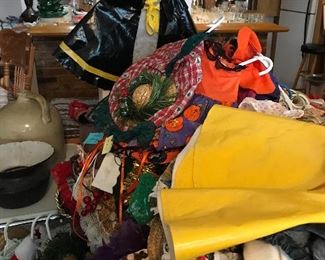 If you like to dress your goose for every occassion then we have the complete outfits. Every holiday, every season, Broncos, Chiefs, Wildcats; over 150 outfits and we have 2 concrete geese. Hand made by owner. At one time sold them at different shops