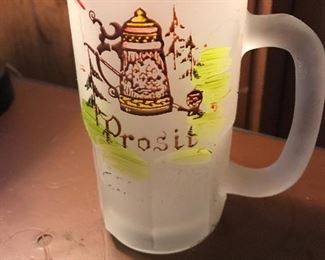 Prosit Frosted Glass Stein