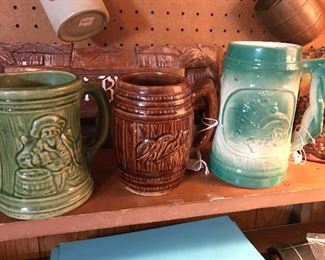 Mc Coy Buccaneer Tankard, 1926; Blatz Beer Advertising Mug; Budweiser King of Beers Eagle Decorative Bar Mug