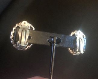 back of sterling coral earrings 