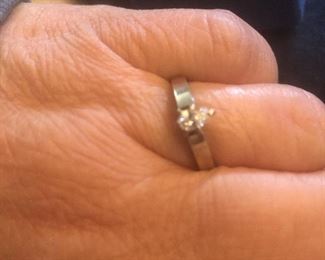 real pear shaped 14k yellow gold engagement ring good stone $399 size 7