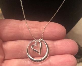 sterling  sisters pendant  and necklace $25