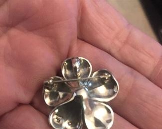 back stamp on avery april flower 