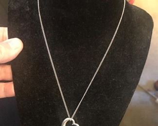  james avery chain and older heart pendant  may be retired heart -not sure $65 set  could sell separate if needed 
