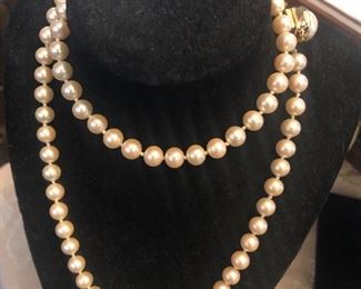 faux pearl necklaces  we have alot of different looks in these faux vintage  or retro pearls - $8-$12 