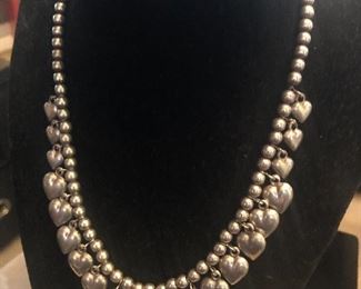 sterling hearts necklace  PERFECT FOR VALENTINES - TRENDING  design now too    (46 gr )  $55