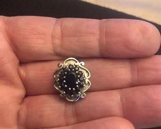 10 k white gold sapphire slider charm . $139