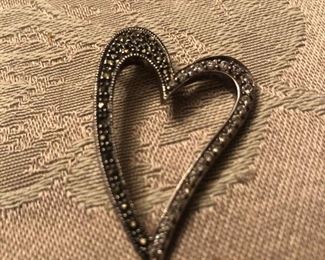 sterling heart pendant $22