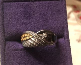 sterling ring approx  size 8 