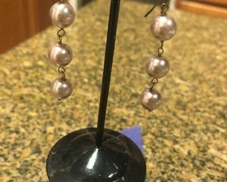 sterling silver cold water creek brand gold pearl earrings- $12 